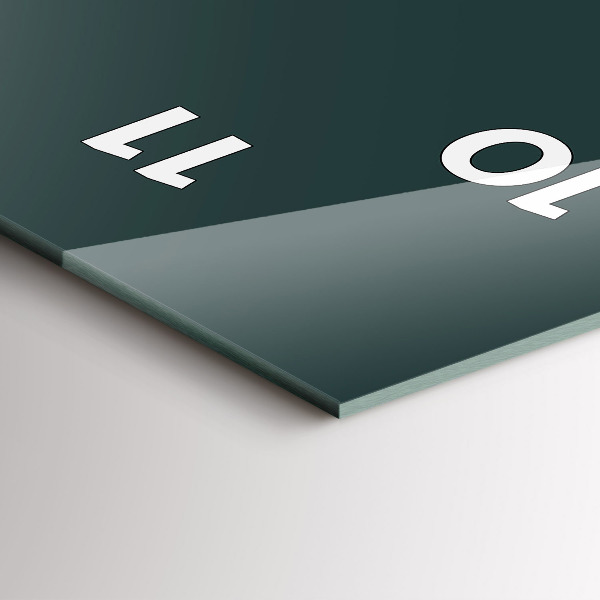 Vertical wall clock Line art of the city of Brno