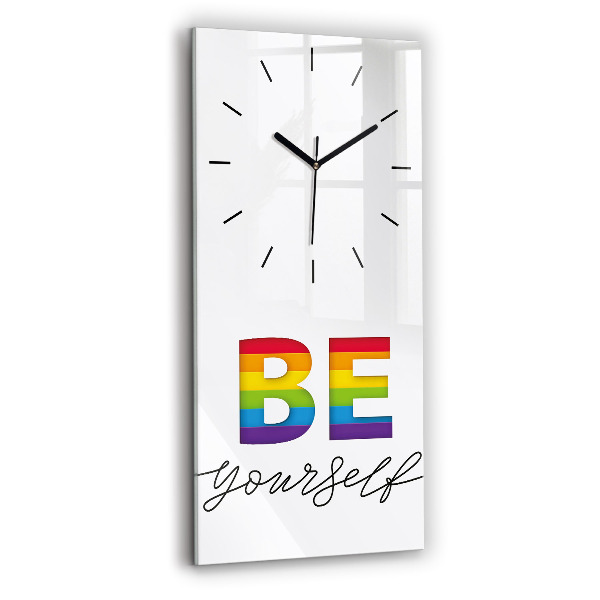 Vertical wall clock The inscription Be yourself