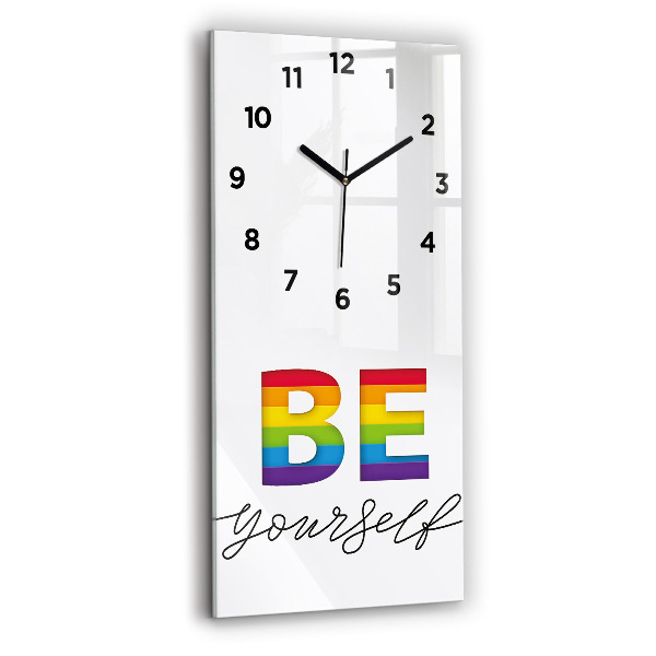 Vertical wall clock The inscription Be yourself