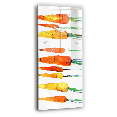 Vertical wall clock Carrot illustration