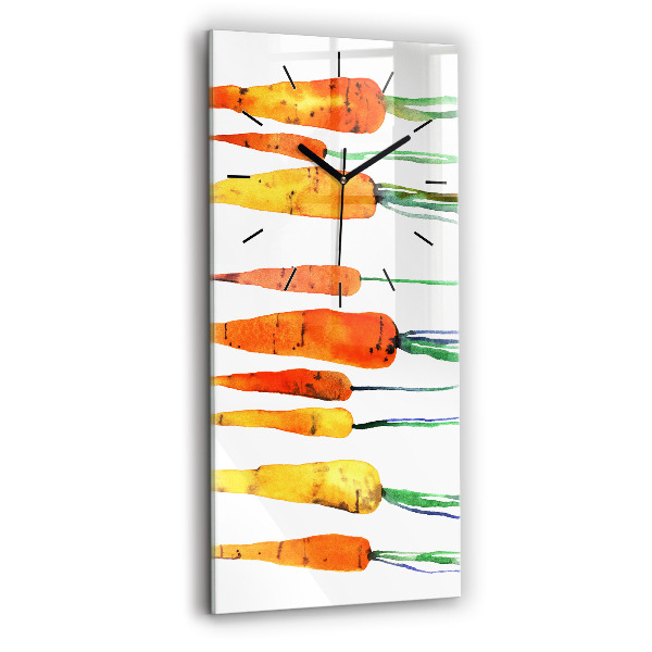 Vertical wall clock Carrot illustration