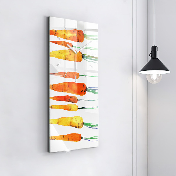 Vertical wall clock Carrot illustration