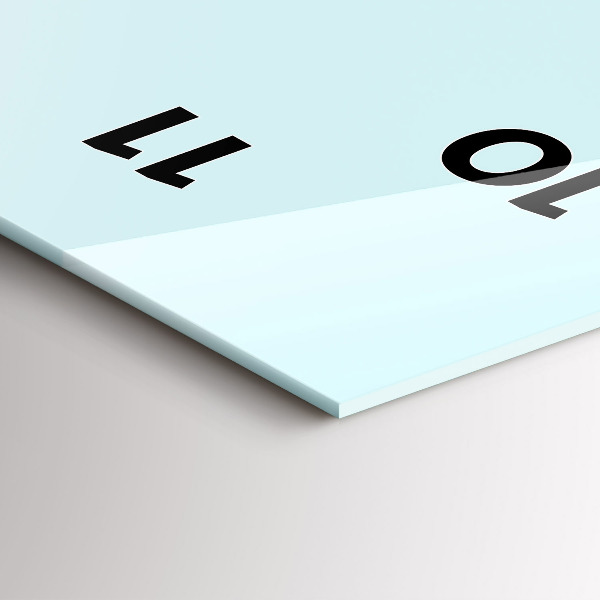 Vertical wall clock Funny cat with glasses