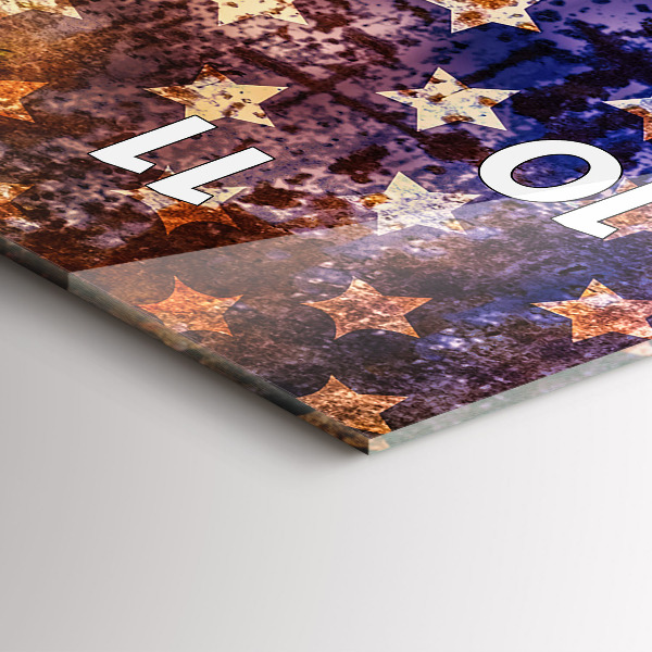 Vertical wall clock Vintage USA Flag