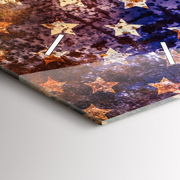 Vertical wall clock Vintage USA Flag