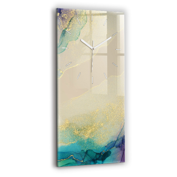 Vertical wall clock Abstraction of colors