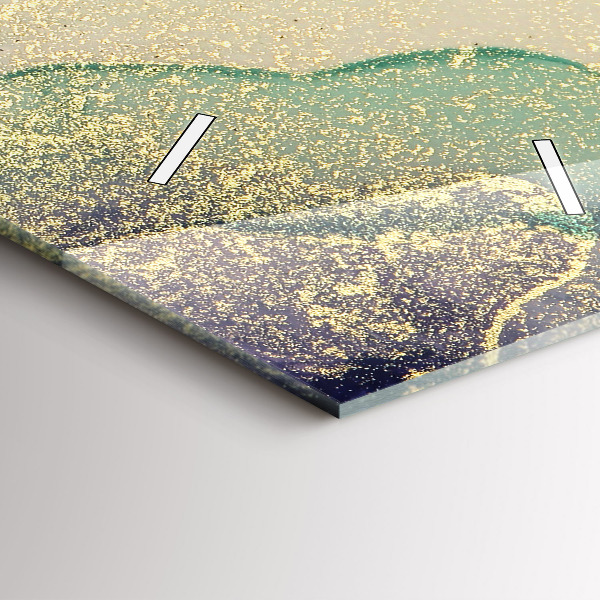 Vertical wall clock Abstraction of colors