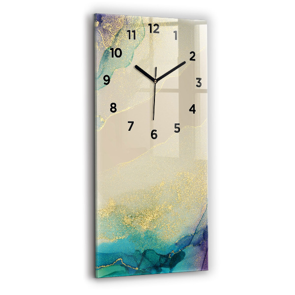 Vertical wall clock Abstraction of colors