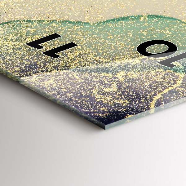 Vertical wall clock Abstraction of colors