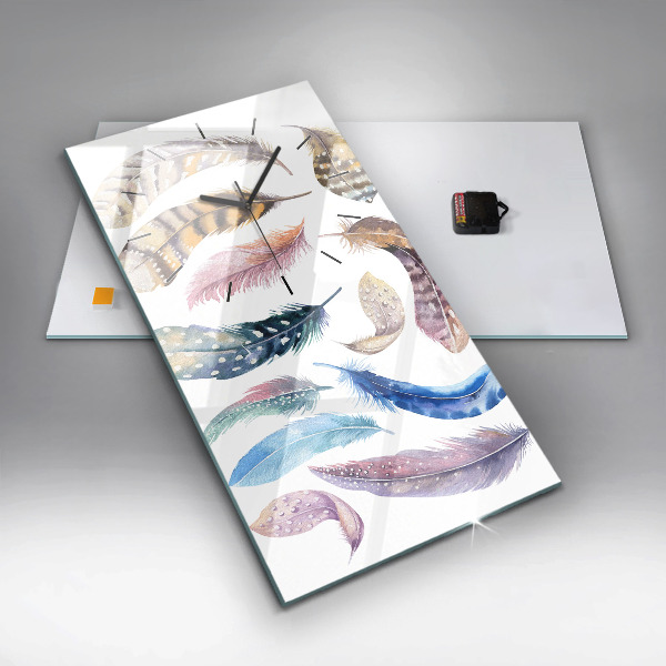 Vertical wall clock Retro art illustration