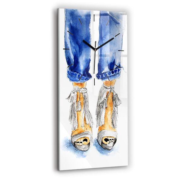Vertical wall clock Women's High Heels