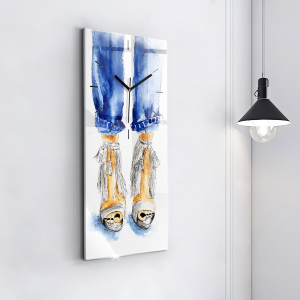Vertical wall clock Women's High Heels