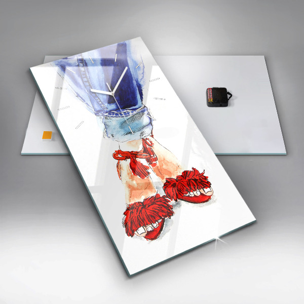 Vertical wall clock Women's High Heels