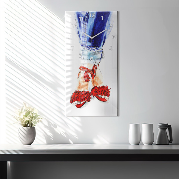 Vertical wall clock Women's High Heels