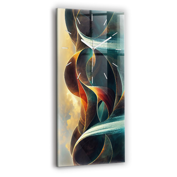 Vertical wall clock Flowing Waterfall