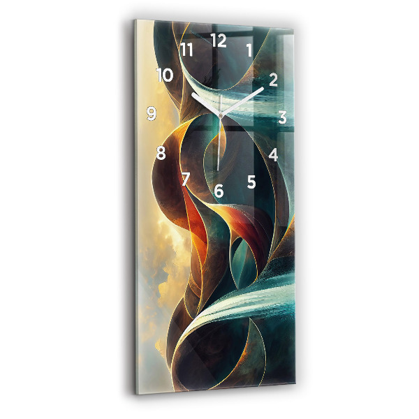 Vertical wall clock Flowing Waterfall