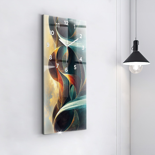 Vertical wall clock Flowing Waterfall