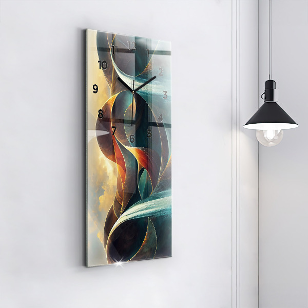 Vertical wall clock Flowing Waterfall
