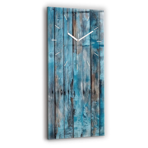 Vertical wall clock Blue boards