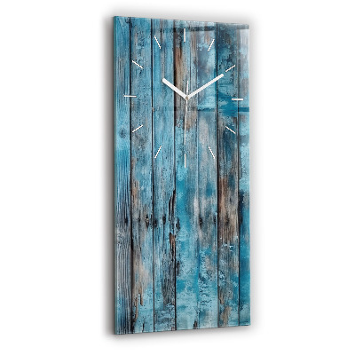 Vertical wall clock Blue boards