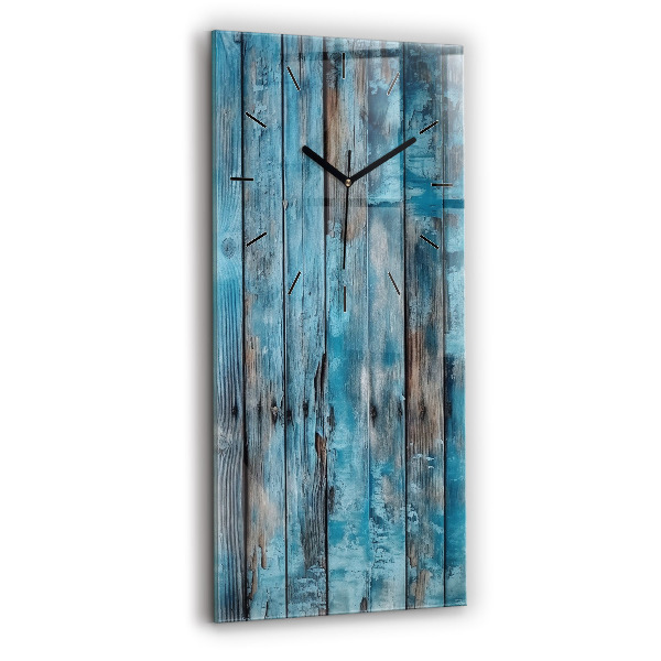 Vertical wall clock Blue boards