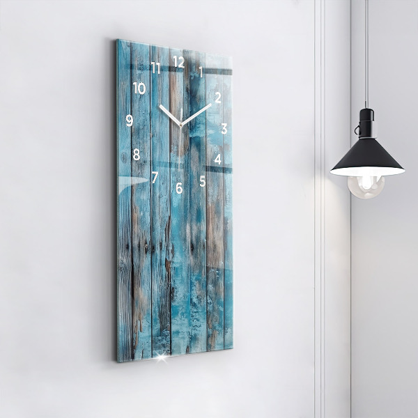 Vertical wall clock Blue boards