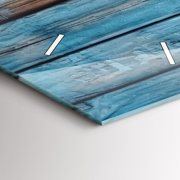 Vertical wall clock Blue boards