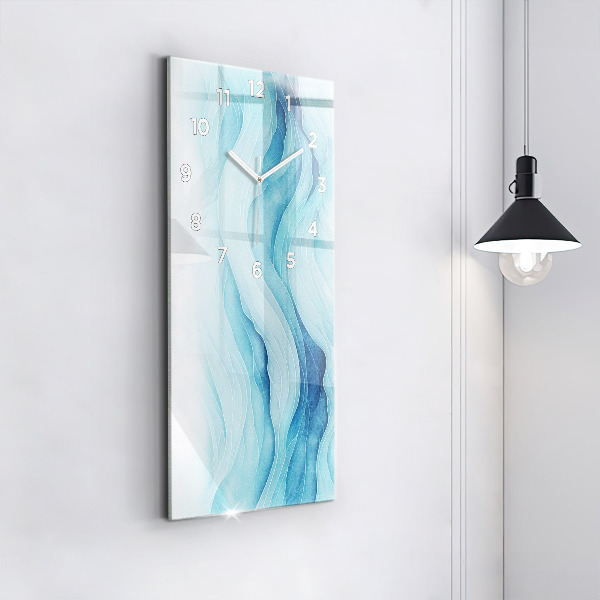 Vertical wall clock Blue clouds