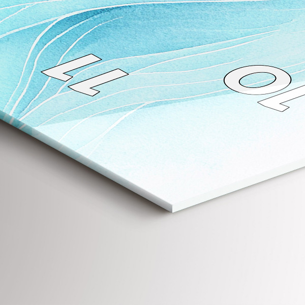 Vertical wall clock Blue clouds