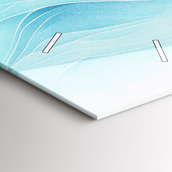 Vertical wall clock Blue clouds