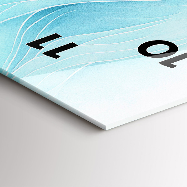 Vertical wall clock Blue clouds