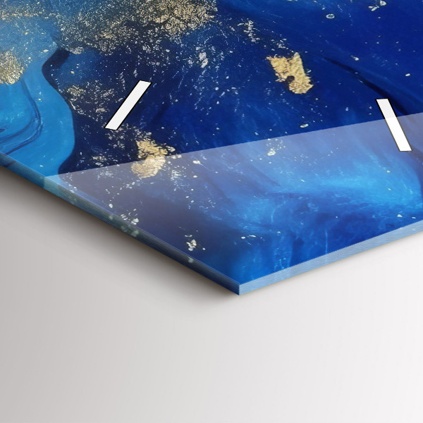 Vertical wall clock Blue marble