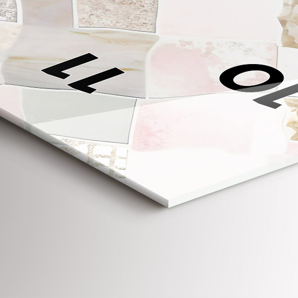 Vertical wall clock Colored tiles