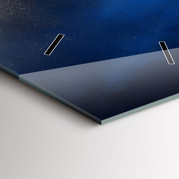 Vertical wall clock Blue marble