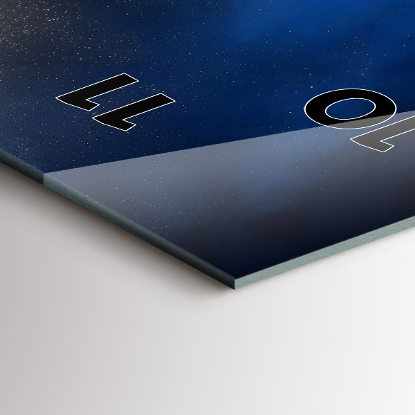 Vertical wall clock Blue marble