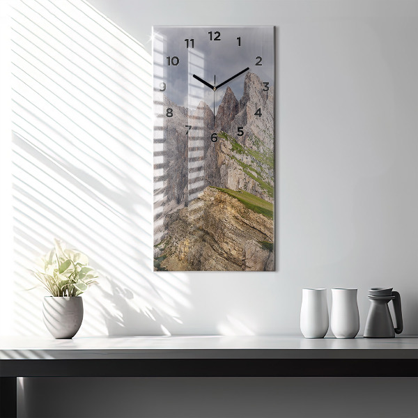 Vertical wall clock Rocky Mountains