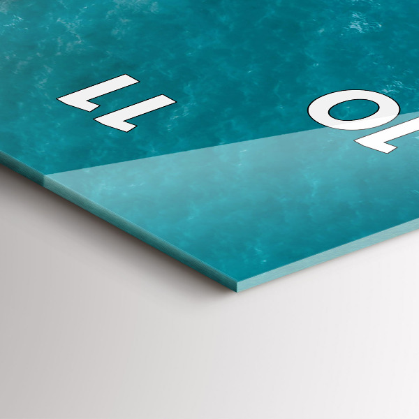 Vertical wall clock Fjords in Costa Blanca