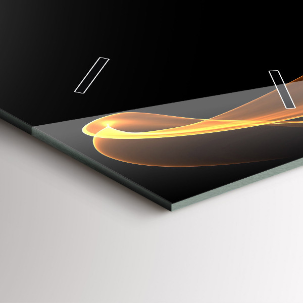 Vertical wall clock Orange lines