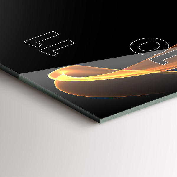 Vertical wall clock Orange lines