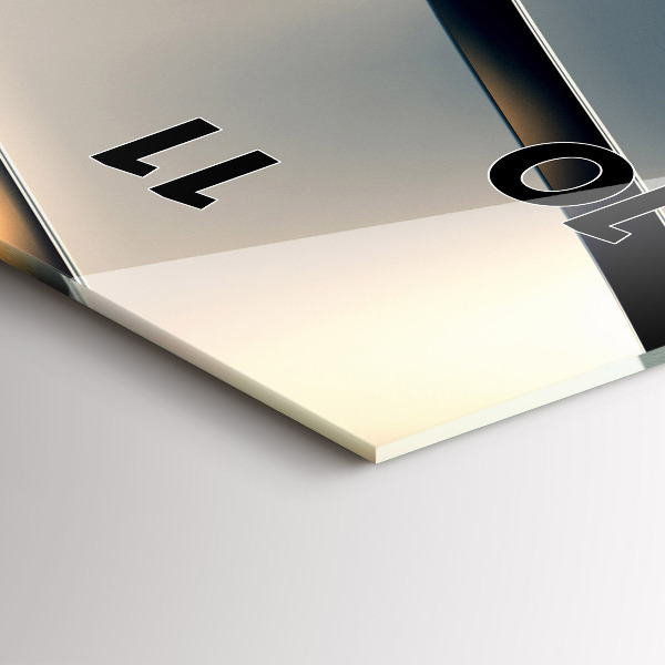 Vertical wall clock Silver pattern