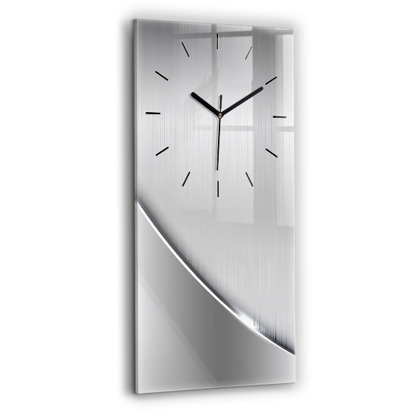Vertical wall clock Silver pattern