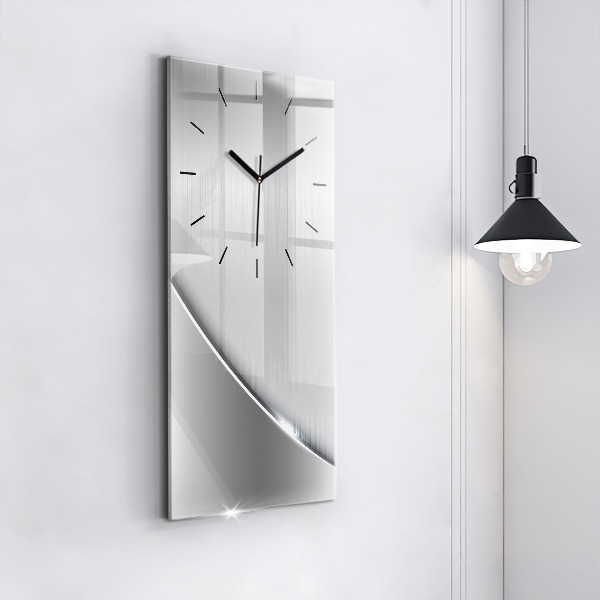 Vertical wall clock Silver pattern