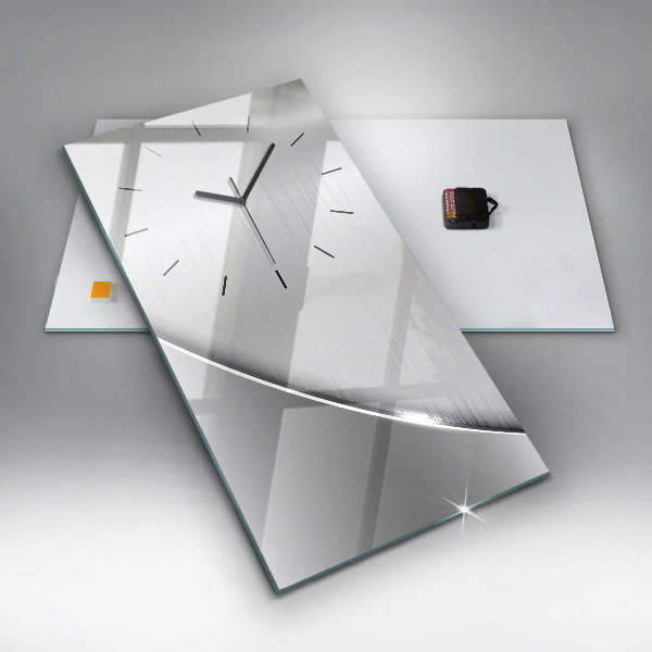 Vertical wall clock Silver pattern