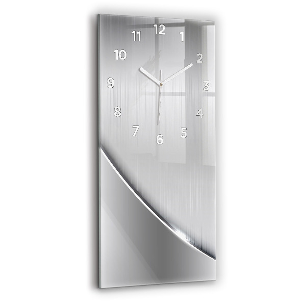 Vertical wall clock Silver pattern