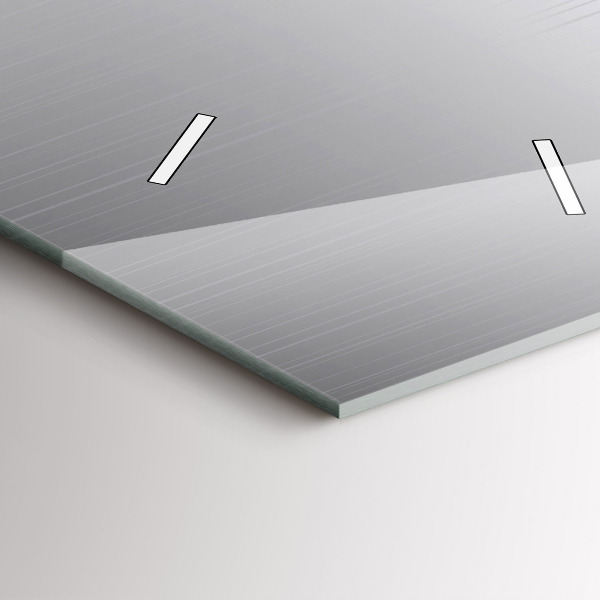 Vertical wall clock Silver pattern