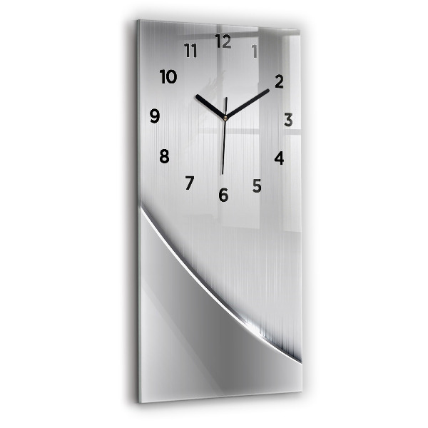 Vertical wall clock Silver pattern