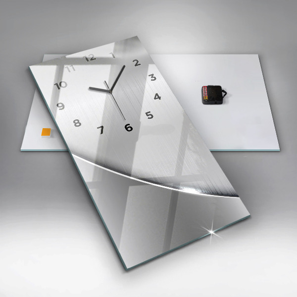 Vertical wall clock Silver pattern