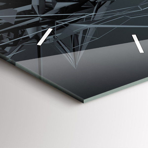 Vertical wall clock Black abstraction