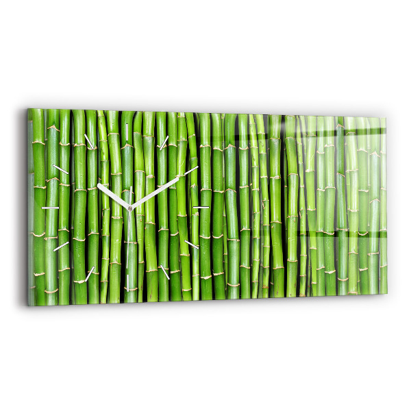 Horizontal wall clock Asian Bamboo