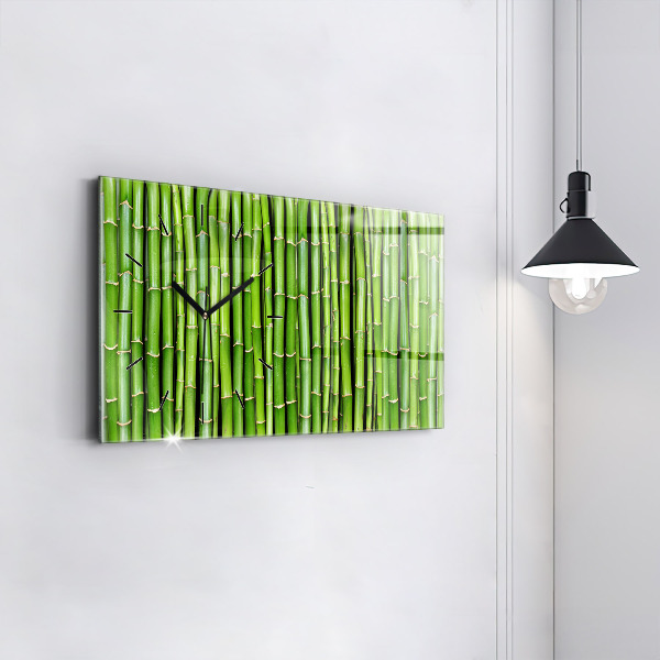 Horizontal wall clock Asian Bamboo